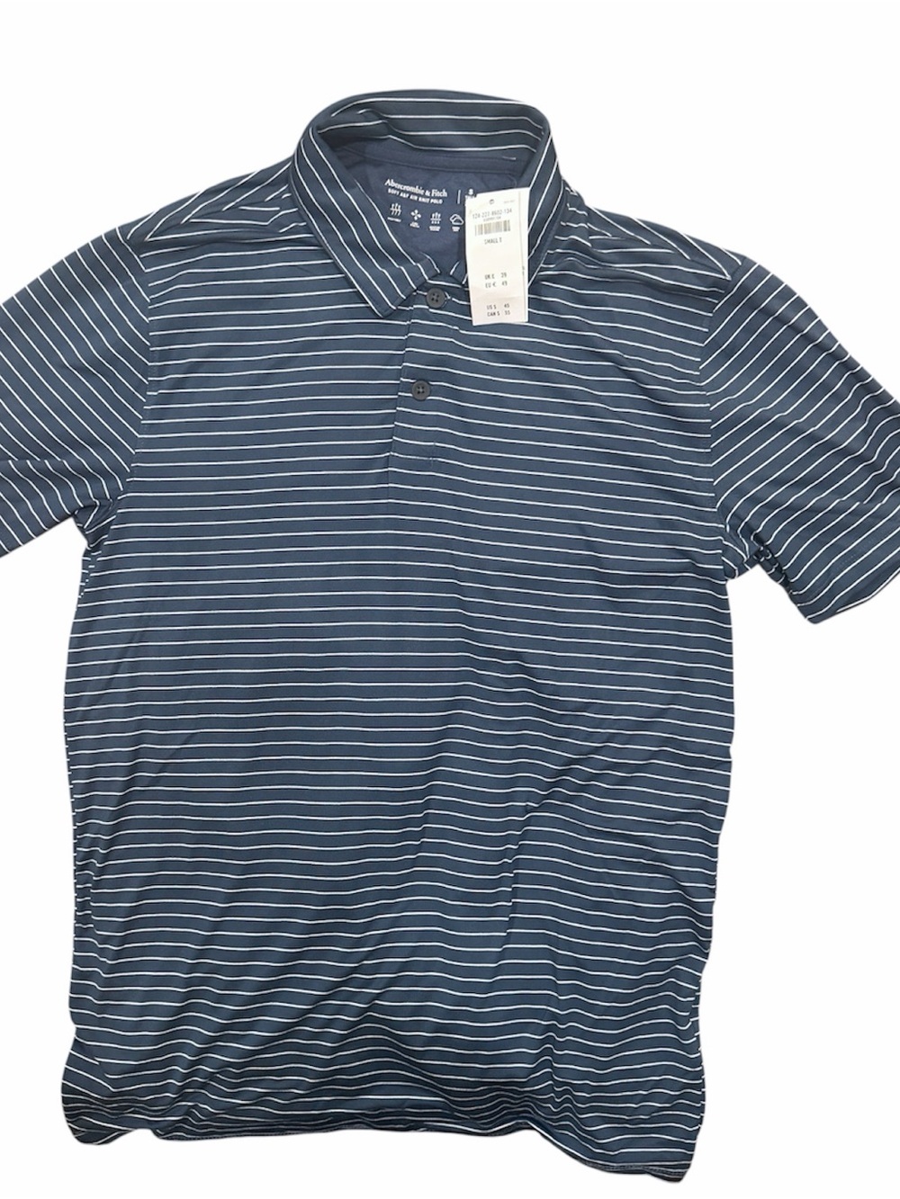 4 x Men’s Abercrombie & Fitch Soft Air Knit Polo Blue, Stripe, Red, Size Small - Picture 4 of 6
